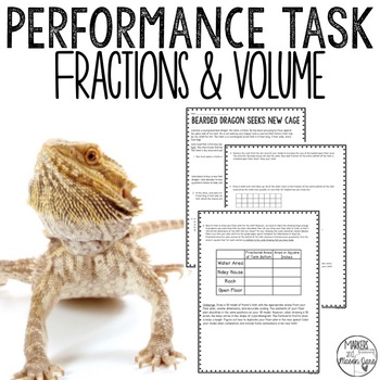 Preview of Fractions and Volume Performance Task
