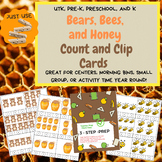 Bears, Bees, & Honey Count & Clip Activity-UTK, TK, Presch