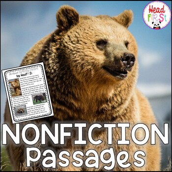 Preview of Bears Passages for Close Reading and Comprehension Questions with Writing