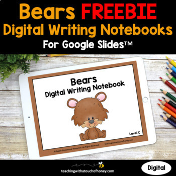 Preview of Bears Digital Interactive Notebooks For Writing 