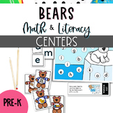 Bears Math and Literacy Centers for Preschool