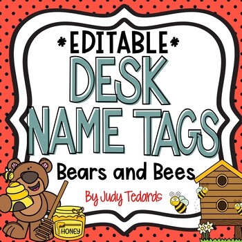 Busy Bees Classroom Name Tags / Printable Name Tags / Beehive Theme Summer  Class Theme / Editable Canva Template / Teacher Labeling Supplies 