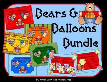 Preview of Bears 'n' Balloons Classroom Decor Bundle