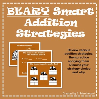 Preview of Beary Smart Addition Strategies Flipchart