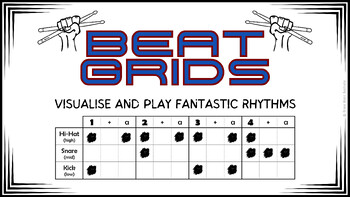 Preview of Beat Grids Bundle - Printables and Easel Activity