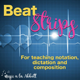 Music Beat Strips for Rhythmic Notation and Dictation