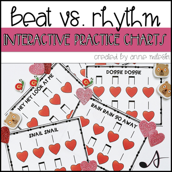 Preview of Beat Vs. Rhythm Practice - Kindergarten and 1st Grade Music Set