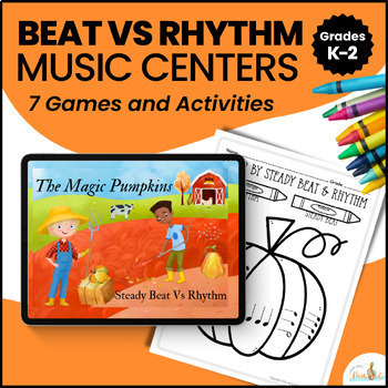 Preview of Beat Vs Rhythm Music Games and Worksheets | DIGITAL + PRINTABLE