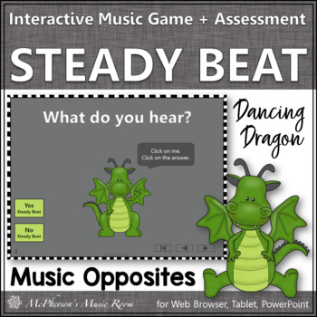 Preview of Elementary Music Game | Steady Beat or Not Interactive Music Game {Dragon}