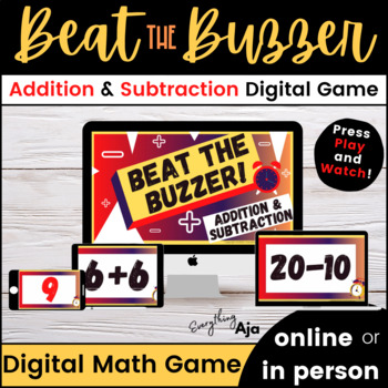 Preview of Beat the Buzzer: Addition & Subtraction Digital On-Screen Learning Game