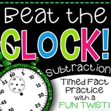 Subtraction Game - "Beat the Clock" for Subtraction Fact Practice