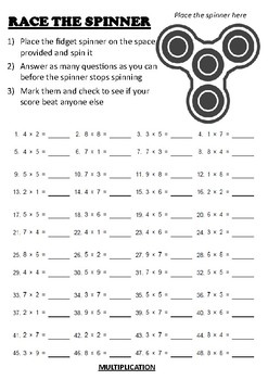 Fidget spinner math games I no prep I ideal for math groups and rotati