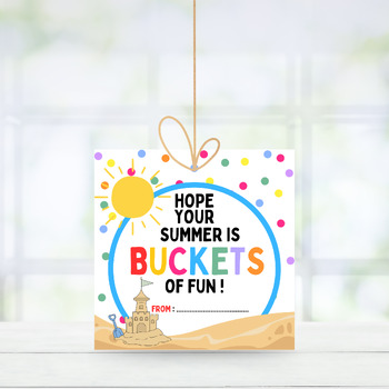 Preview of Beat the Heat with Fun! Editable Summer Gift Tags