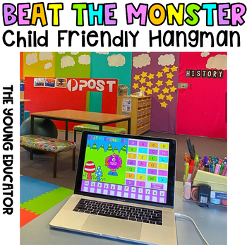 Preview of Beat the Monster - Kid Friendly Hangman Game DISTANCE LEARNING