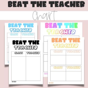 Preview of Beat the Teacher Chart