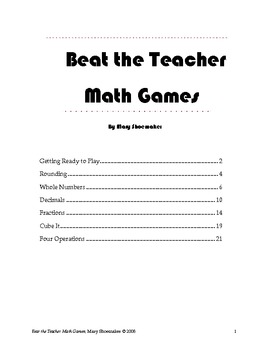 Preview of Beat the Teacher Math Games