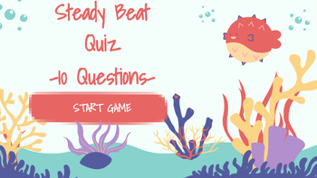 Preview of Beat vs. No Beat Game Quiz, 10 Questions, Ocean Themed