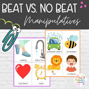 Preview of Beat vs. No Beat Manipulative Cards