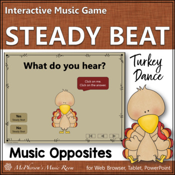 Preview of Thanksgiving Music | Steady Beat or Not Interactive Music Game {Turkey Dance}