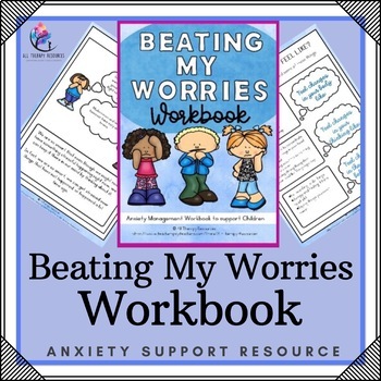 Preview of Anxiety Activities & Stress Management Workbook: Worries Lesson & Worksheet