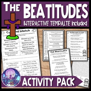 Preview of The Beatitudes Activity Pack
