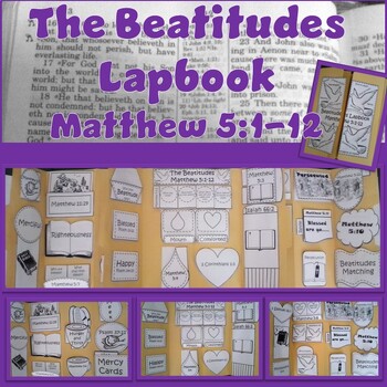 The Beatitudes Lapbook Matthew 5 1 12 By Whole Word Books Tpt