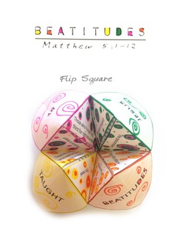 Preview of Beatitudes Origami Flip Square