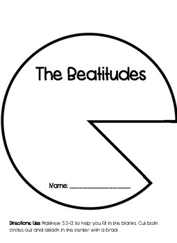 Preview of Beatitudes Spinner Notes