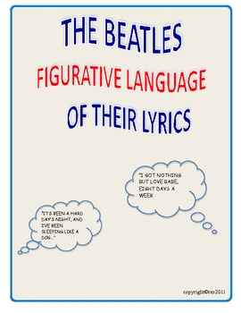 Preview of Beatles Lyrics Figurative Language
