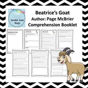 Beatrice s Goat Comprehension Booklet by Sprinkle Some Magic TPT