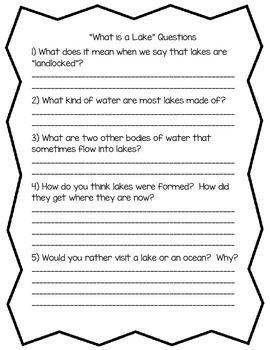 Beautiful Bodies of Water Packet by Kelly Sanchez TPT | TPT
