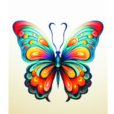 Beautiful Butterfly Carton Character