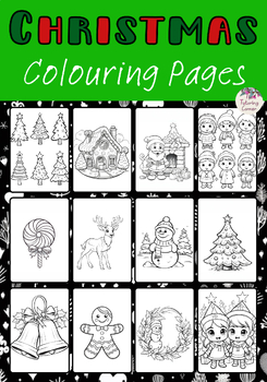 Preview of Christmas Coloring Pages, Friendly Festive Illustrations, Cozy Scenes