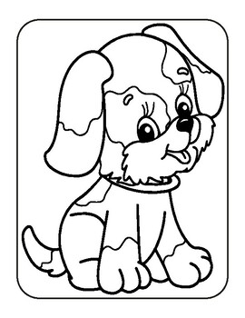 Dogs And Puppies Coloring Book For Kids : The Really Best Relaxing