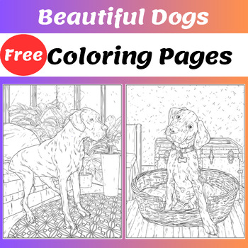 Beautiful Dogs Coloring Pages by Coloring Book Activities | TPT