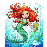 Beautiful Mermaid Carton Character