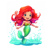 Beautiful Mermaid Carton Character