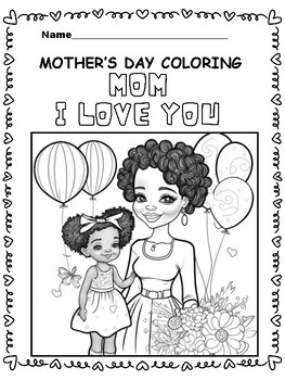 What I Love About Mom Coloring Book: Coloring Books for Adults, Mother's  Day Coloring Book, Birthday Gifts for Mom (Paperback)