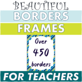 Beautiful  Patterned Borders Frames Clipart BUNDLE 50% OFF