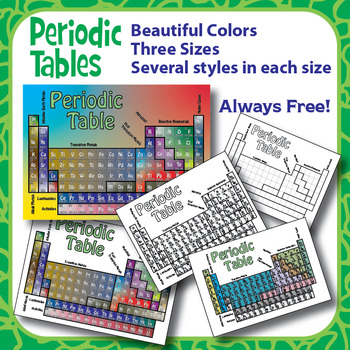 Preview of Beautiful Periodic Table Posters and Handouts