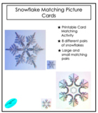 Beautiful Real Snowflake Matching Cards