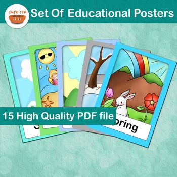 Preview of Beautiful Set Of Educational Posters, 15 Home school Printables