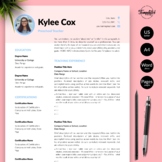 Beautiful Teacher Resume - Kylie Cox /  Teacher CV for MS 