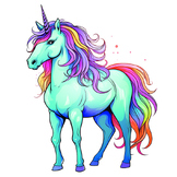 Beautiful Unicorn Carton Character