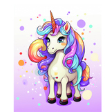 Beautiful Unicorn Carton Character