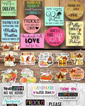 Preview of Beautiful Unique Stickers Package for Small Business |Education,health,fitness