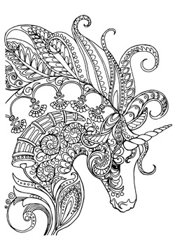 Beautiful animal mosaic coloring page for students of all ages! | TPT