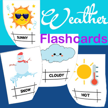 Preview of Beautiful flashcards for your child to learn about the weather