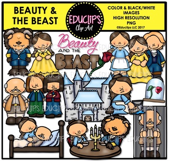 Preview of Beauty And The Beast Clip Art Bundle {Educlips Clipart}