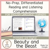 Beauty and the Beast Reading Comprehension for ESL